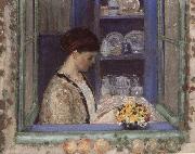 frederick carl frieseke Mis.Frederick in front of the window china oil painting reproduction